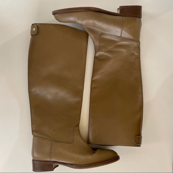 J. Crew Field Boots Riding Leather Equestrian Classic Minimalist Olive Green 6 - Picture 4 of 14